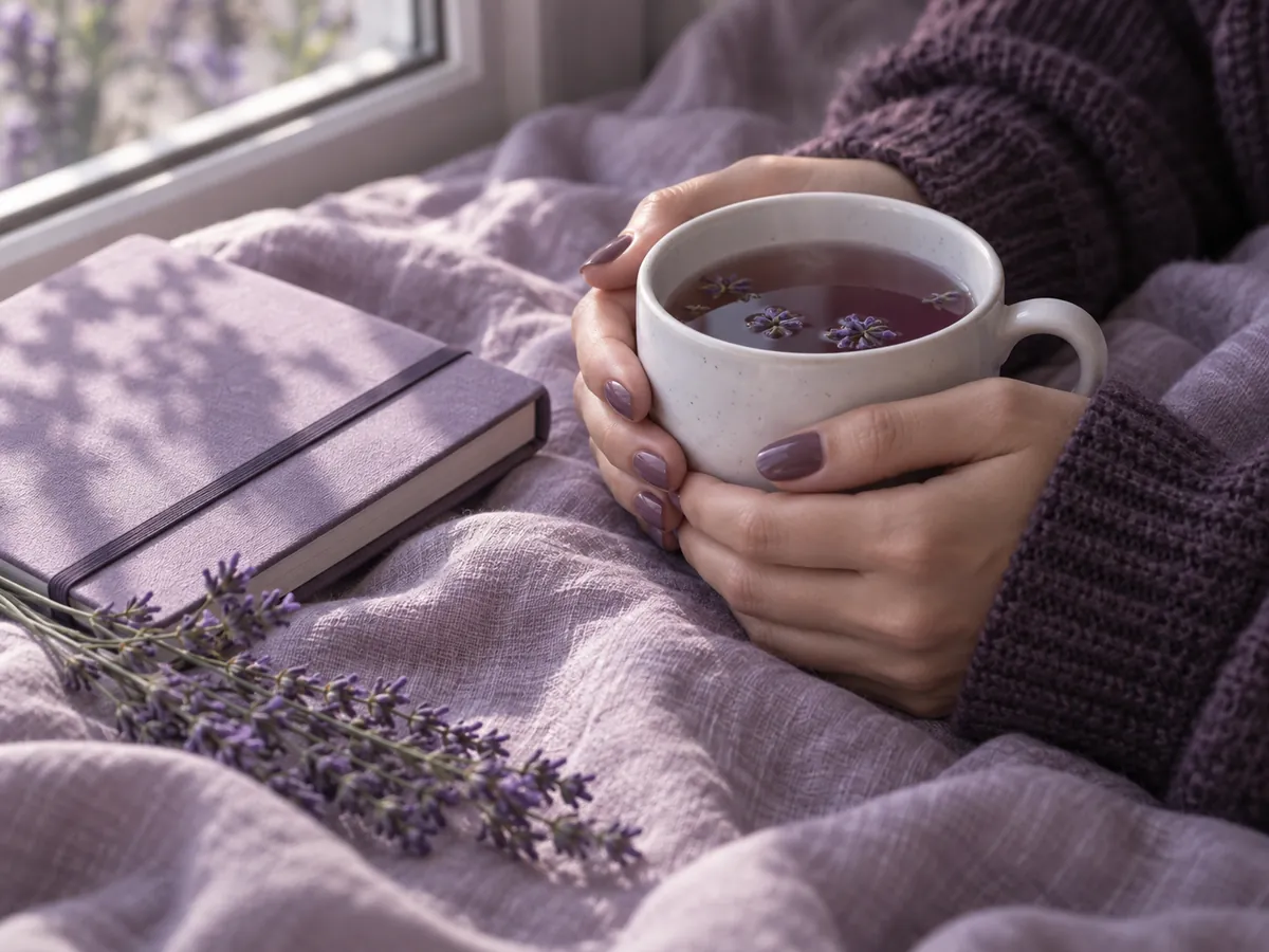 Kubek herbaty i notes przy oknie – moment na pierwszy krok